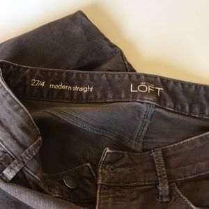 Loft brown corduroy modern straight jeans